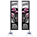 10' Rectangle Sail Sign Kit Double-Sided w/Scissor Base